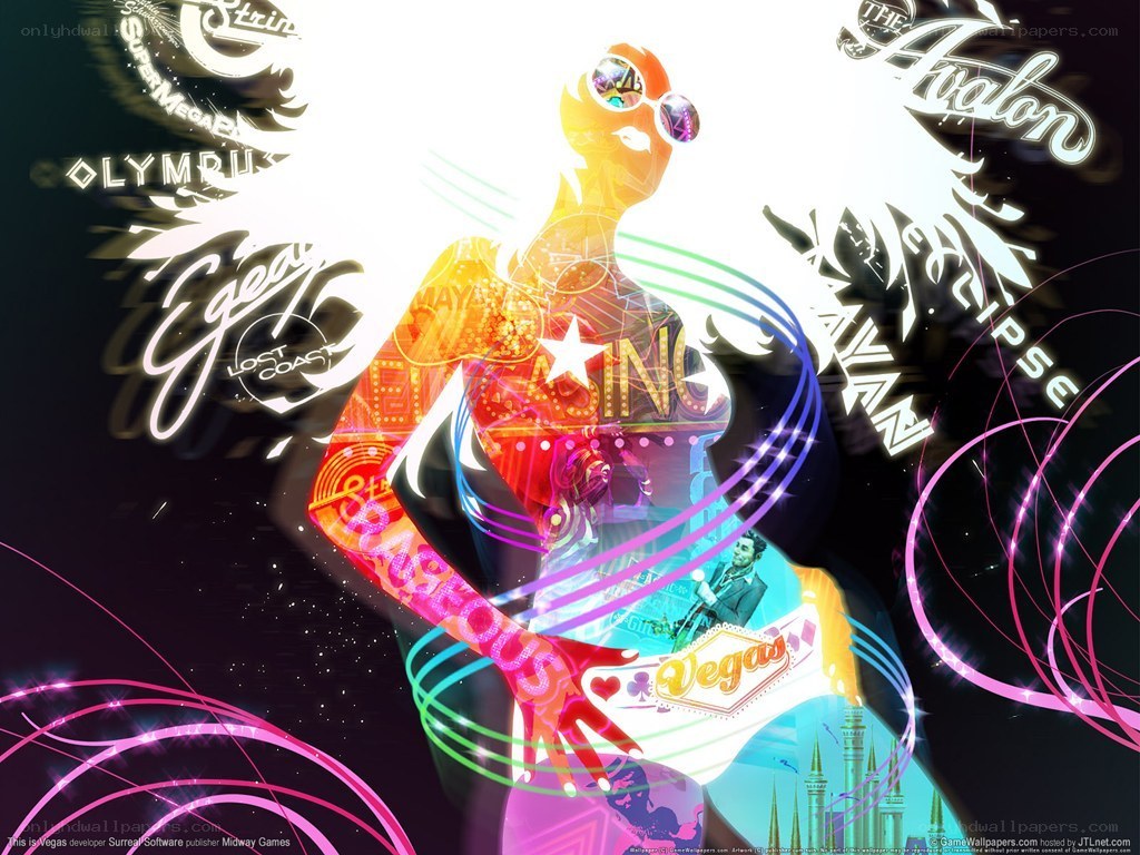 Vegas-themed digital art