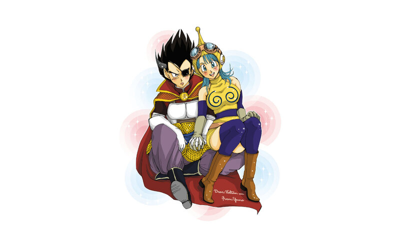 Vegeta and Yurin sitting together