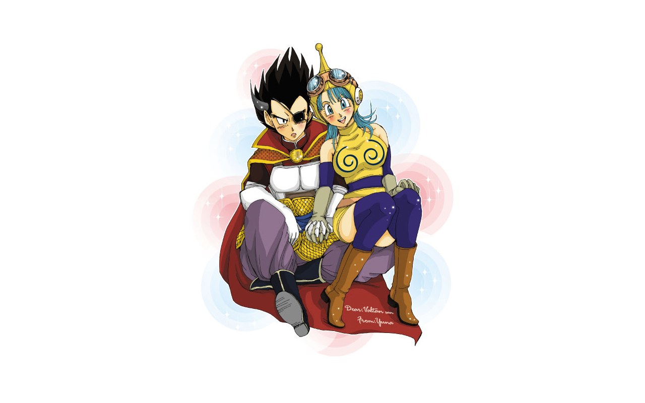 Vegeta and Yurin sitting together