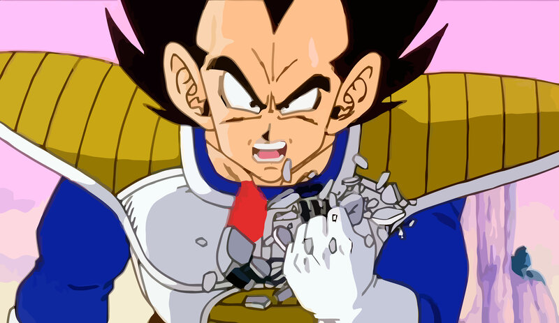 Vegeta Breaking Armor — Blue