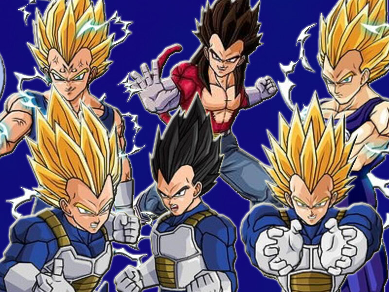 Vegeta character collage