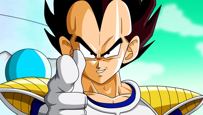 Vegeta giving a thumbs-up