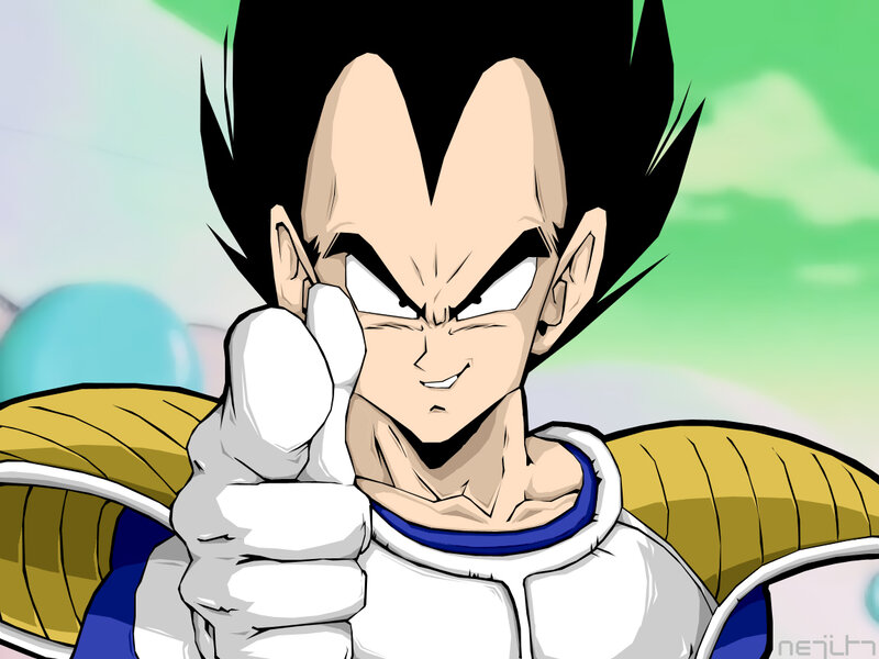 Vegeta giving a thumbs-up