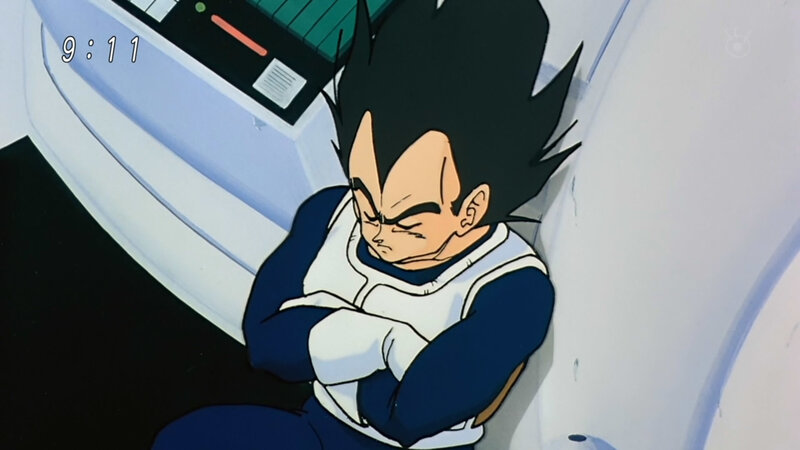 Vegeta in a spaceship