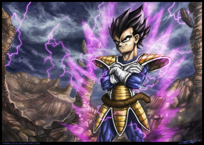 Vegeta in battle stance