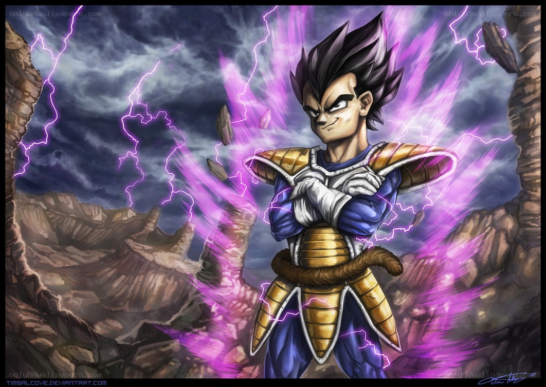 Vegeta in battle stance