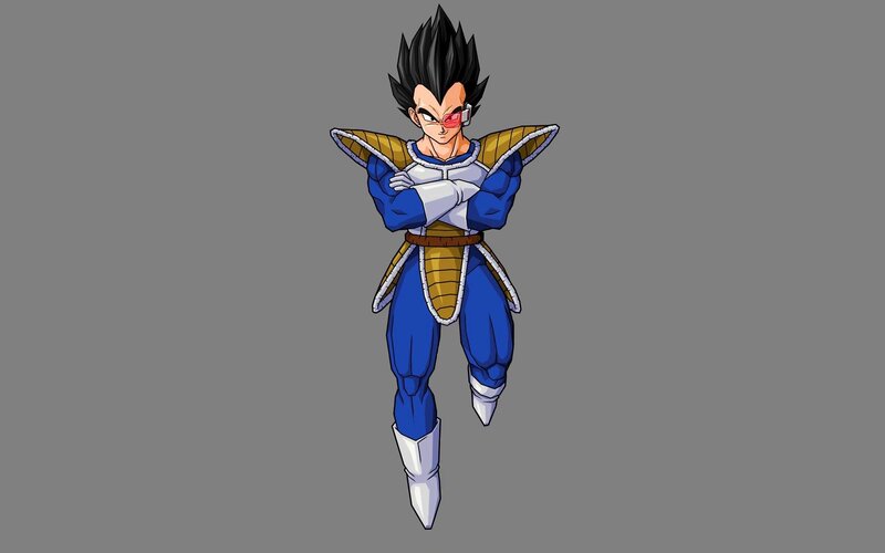 Vegeta in Blue Armor — Confident, Anime