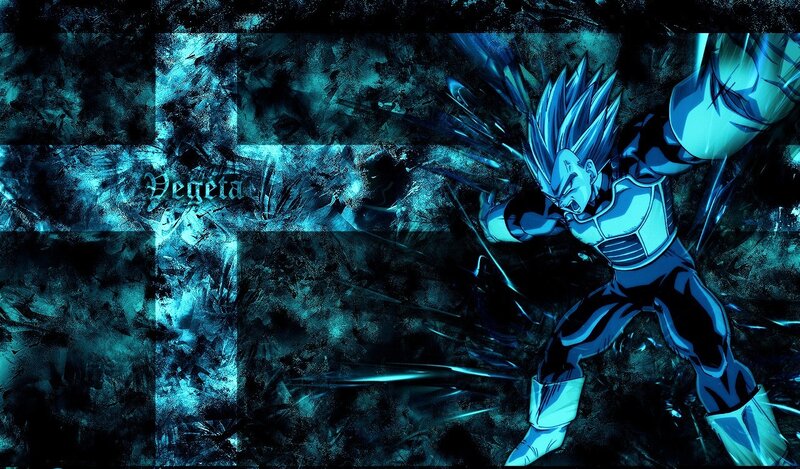 Vegeta in blue aura
