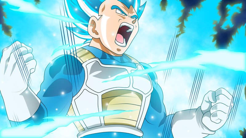 Vegeta in Blue Form — Dramatic