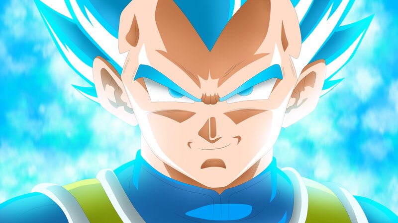 Vegeta in Blue Form — Intense, Anime, Anime Character
