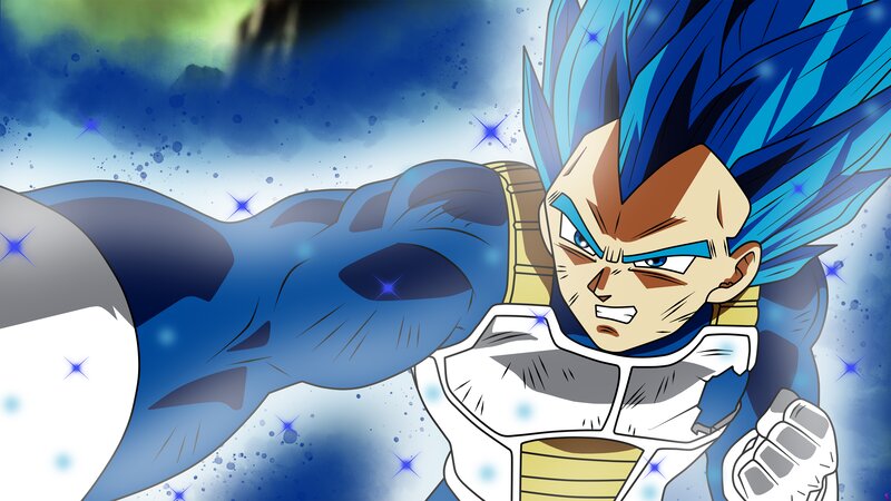 Vegeta in Blue Form — Intense, Anime