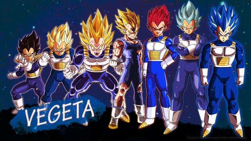 Vegeta in Multiple Forms — Blue