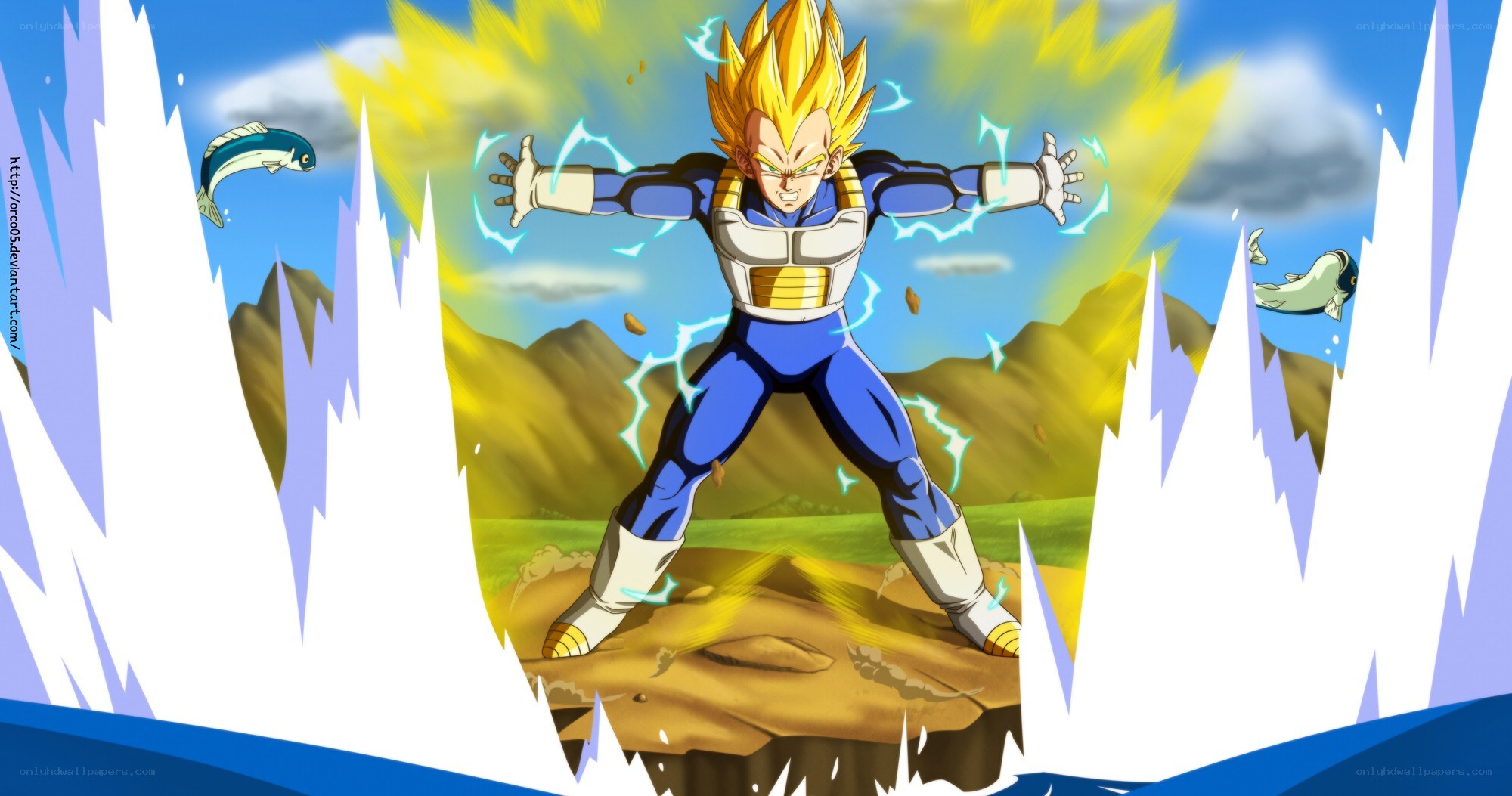 Vegeta in Super Saiyan form