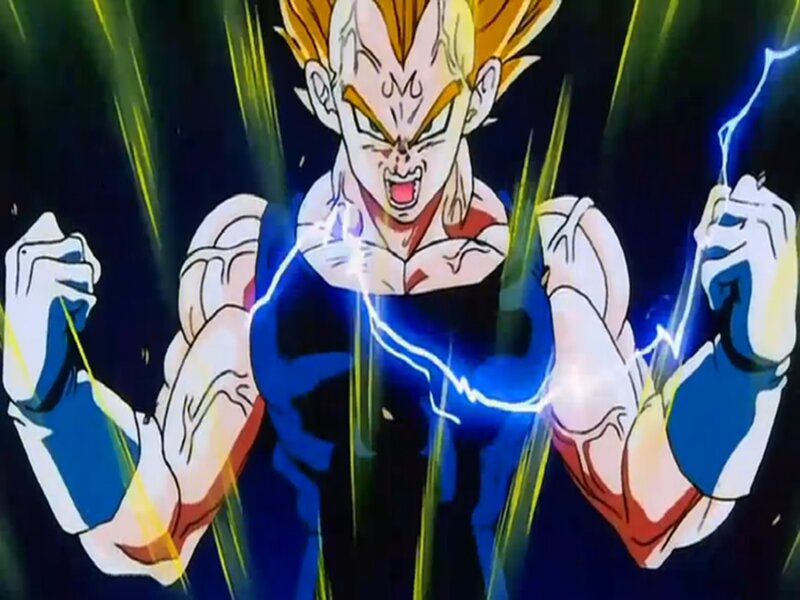 Vegeta in Super Saiyan Form — Blue, Dramatic, Anime