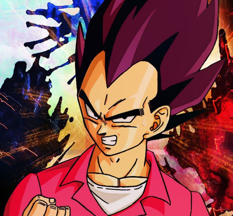 Vegeta in Super Saiyan Form — Purple
