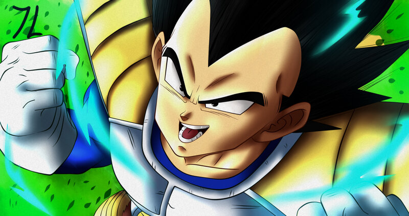 Vegeta in Super Saiyan Form — Yellow, Aggressive