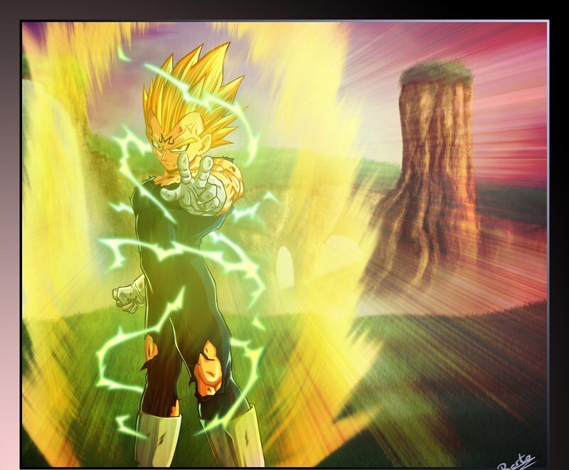 Vegeta powering up