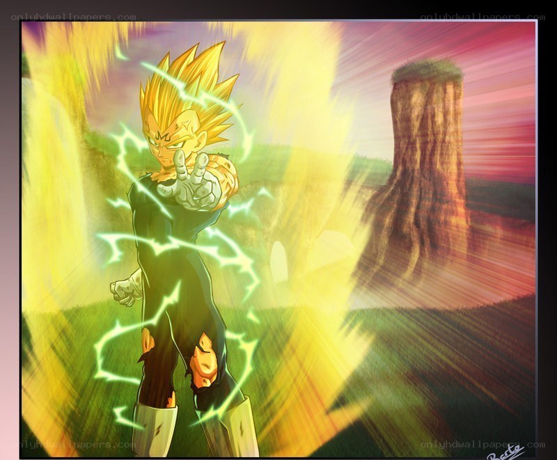 Vegeta powering up
