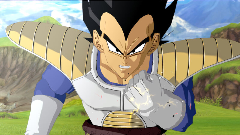 Vegeta preparing a energy attack