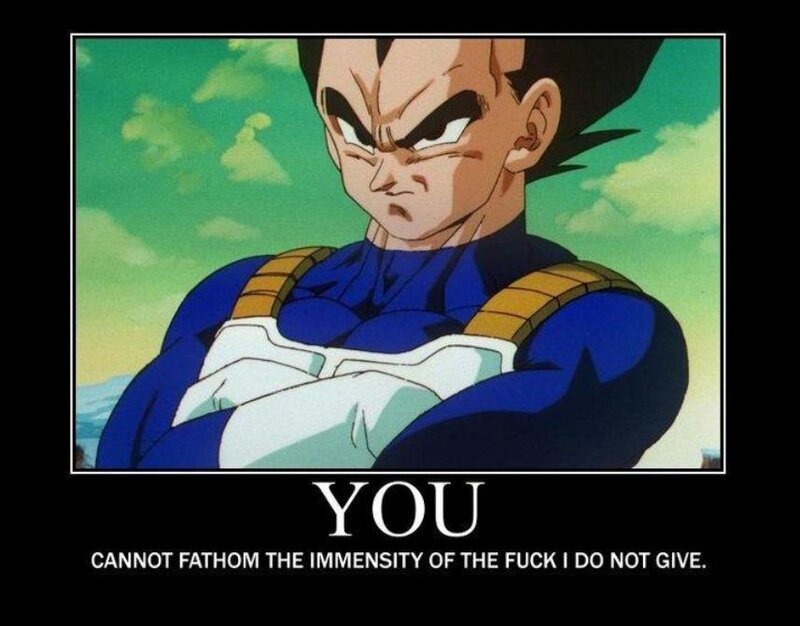 Vegeta's indifference