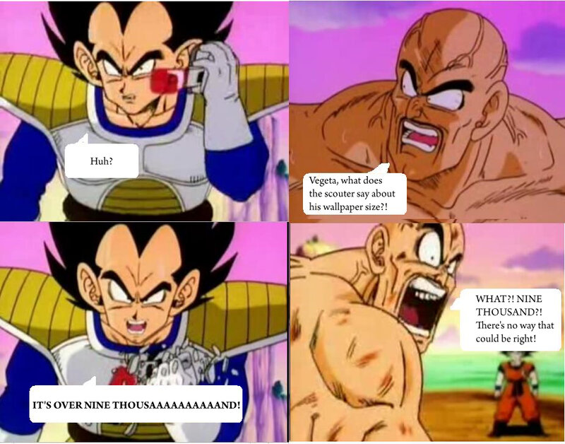 Vegeta's scouter moment