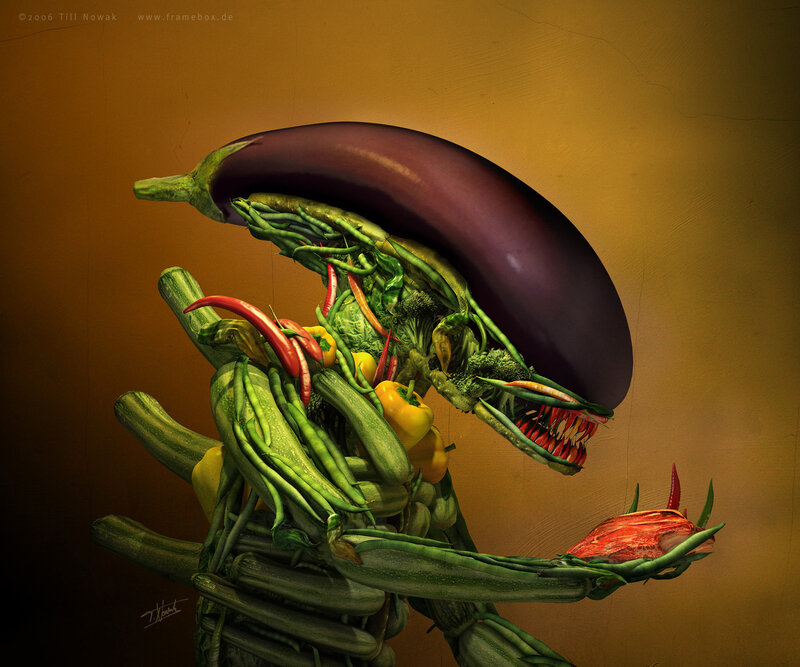 Vegetable Alien Creature — Brown