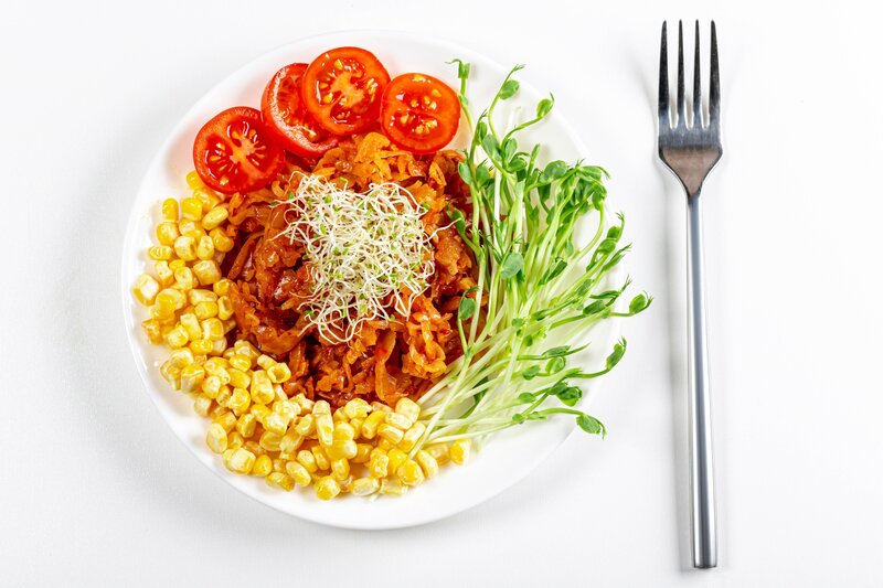 Vegetable Bowl on Plate