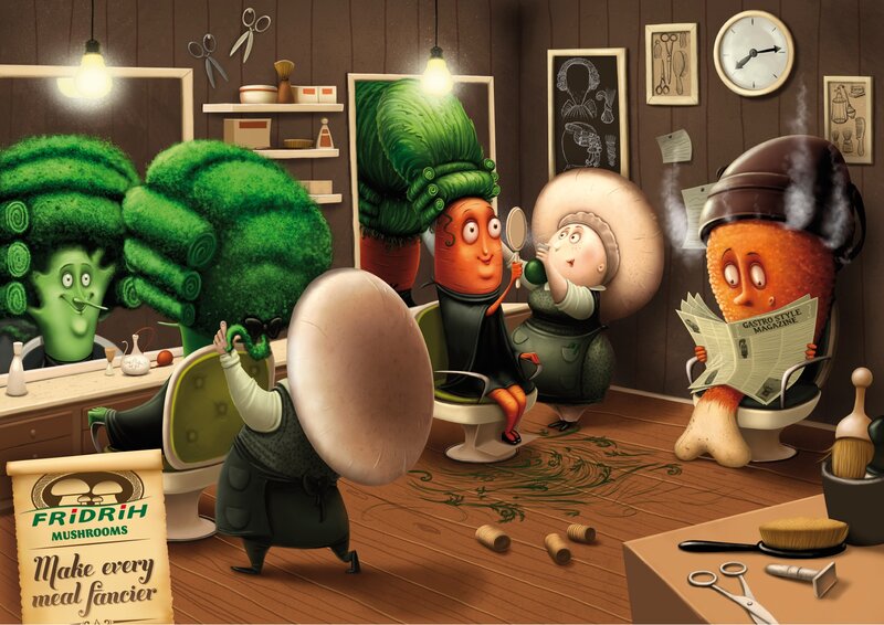 Vegetable Characters in Salon