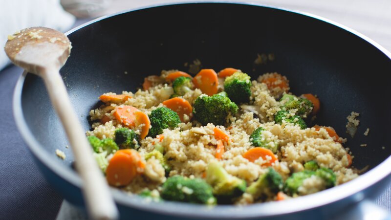Vegetable Couscous in Pan