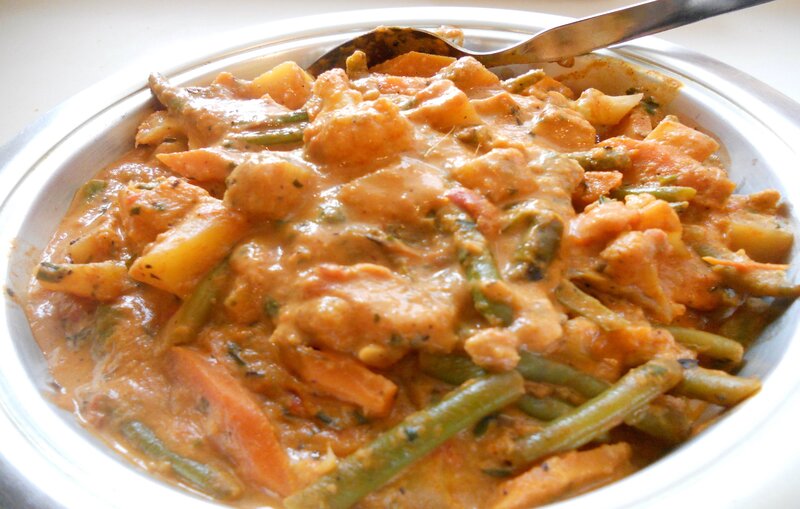 Vegetable Curry in Bowl — Orange