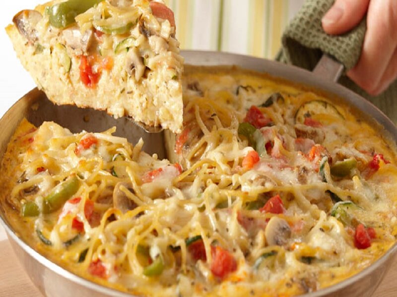 Vegetable Frittata in Pan