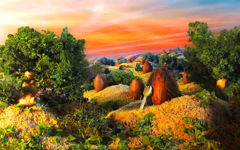 Vegetable Landscape at Sunset