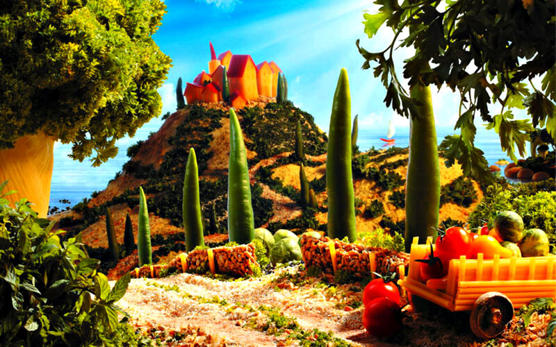 Vegetable Landscape Scene
