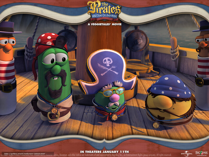 Vegetable Pirates on Ship — Green