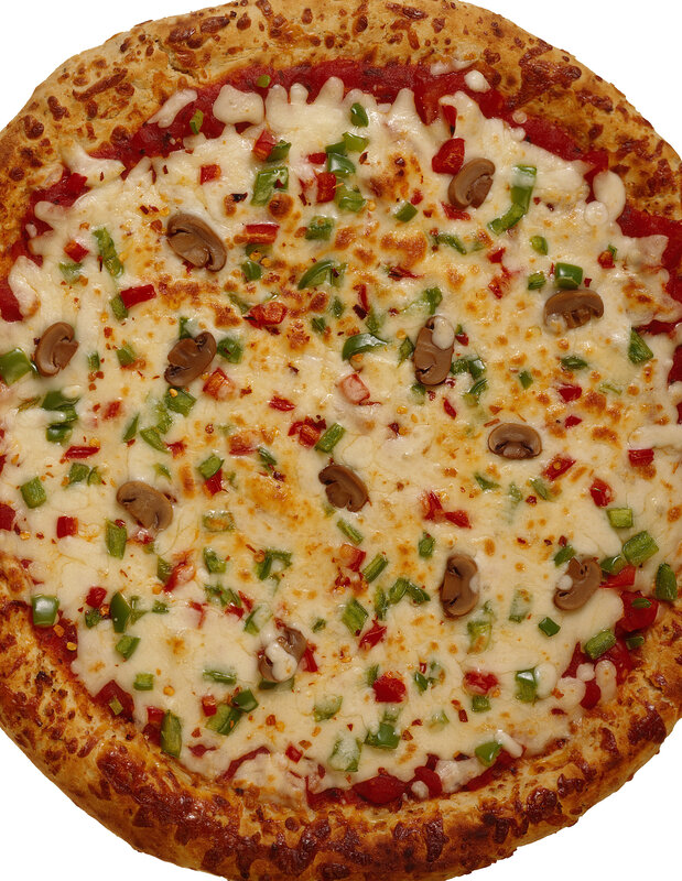 vegetable pizza with mushrooms