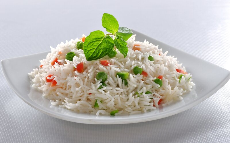 vegetable rice with mint