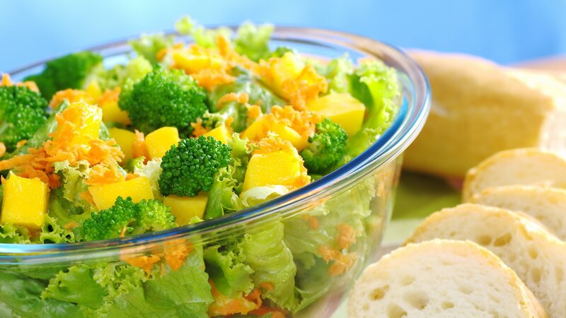 Vegetable Salad in Bowl — Green, Fresh, Afternoon, Photograph