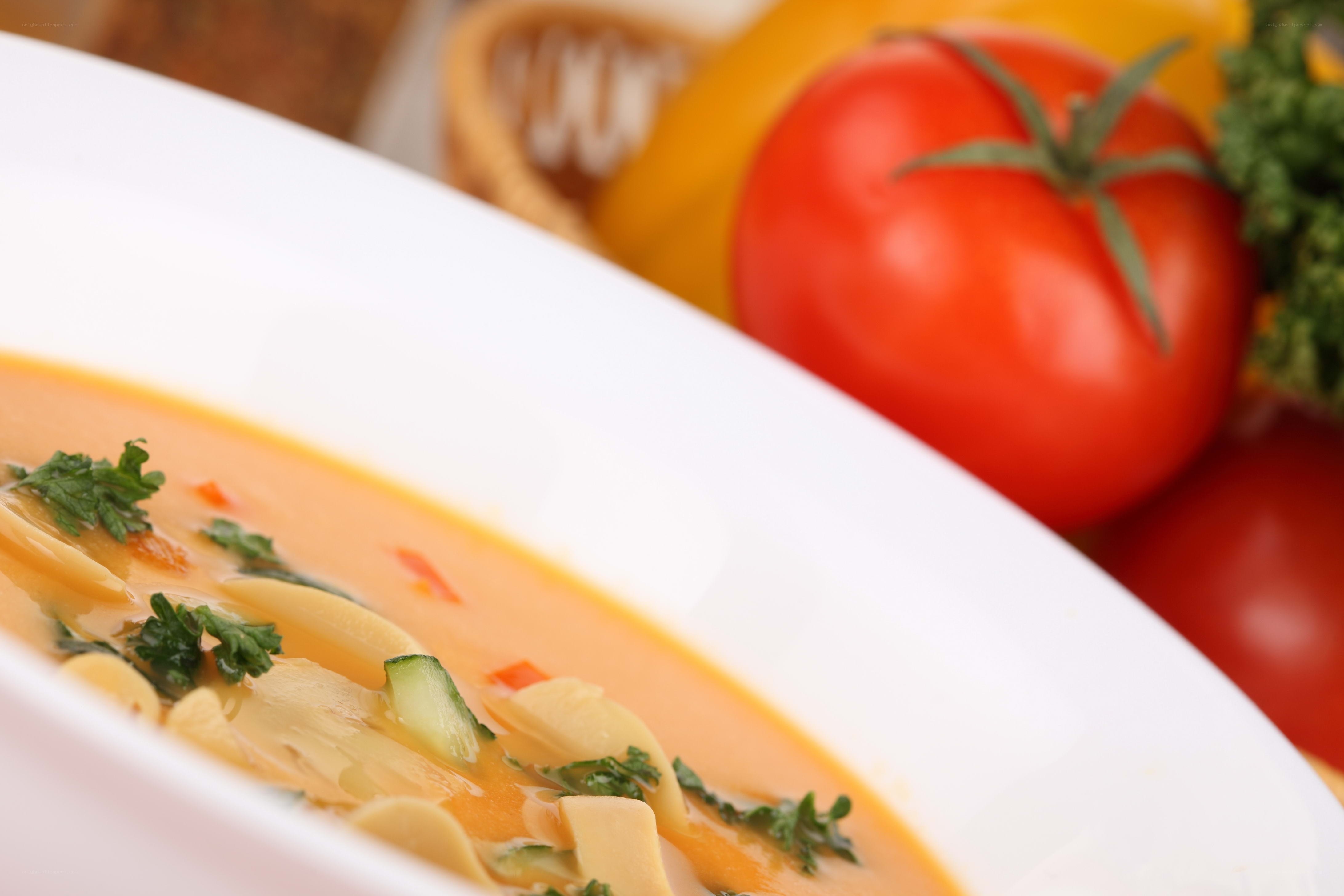 vegetable soup with fresh ingredients