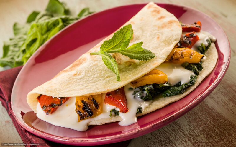 Vegetable Tortilla Wrap — Red