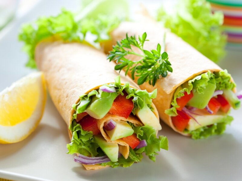 Vegetable Wraps on Plate