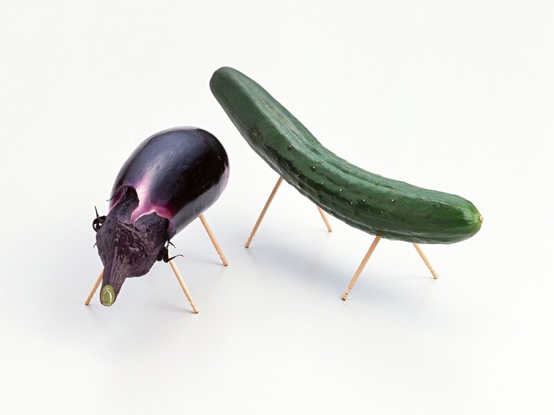 Vegetables on sticks
