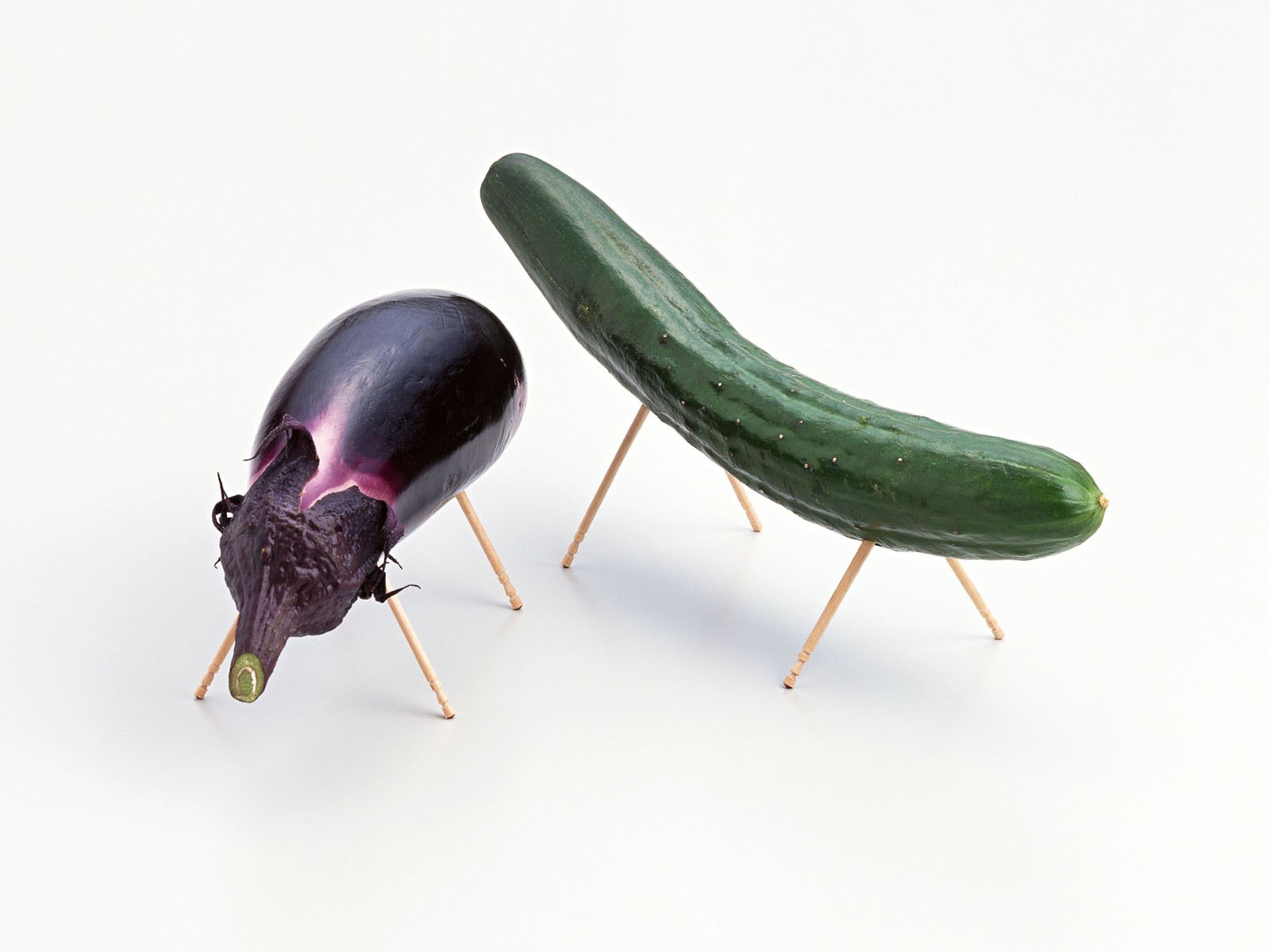 Vegetables on sticks