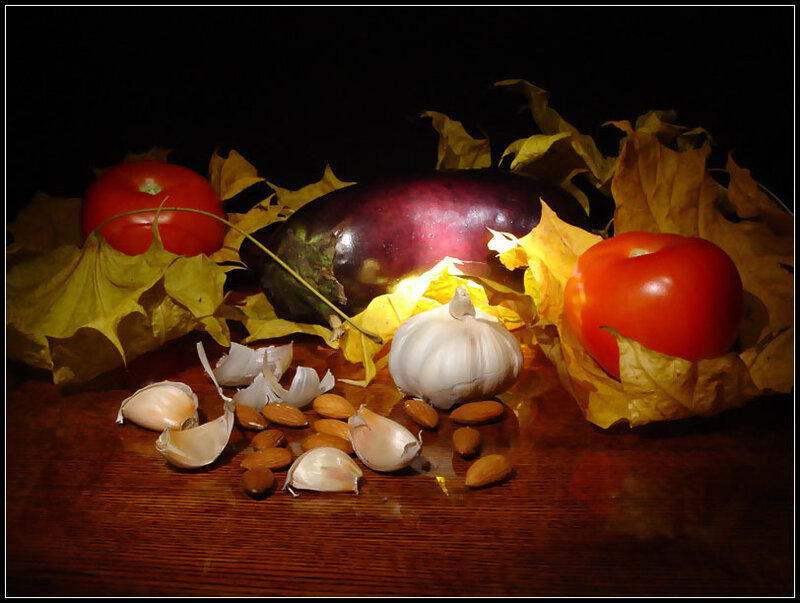 Vegetables on Wooden Surface