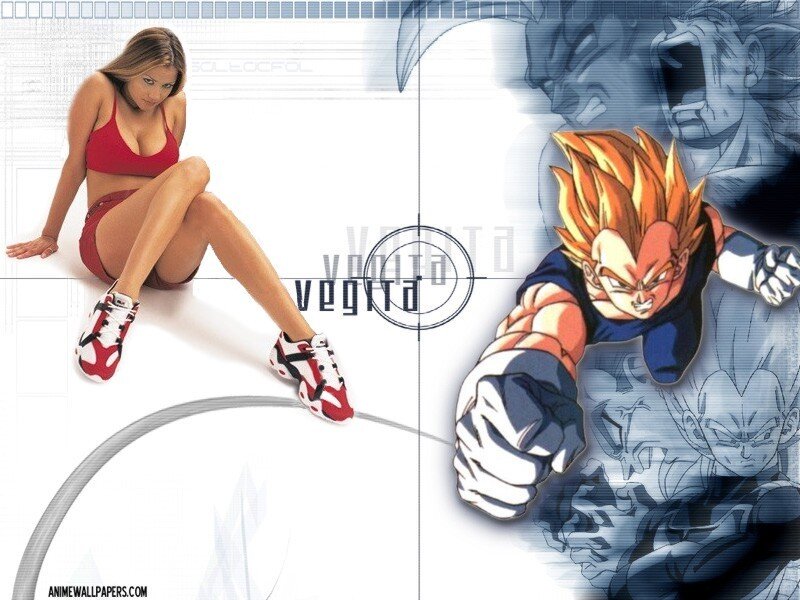 Vegita and fitness model collage