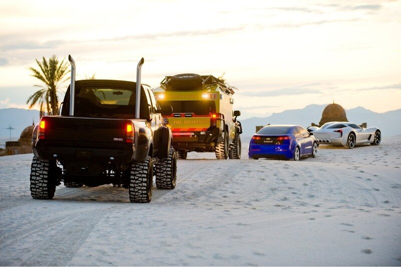 Vehicles in Desert