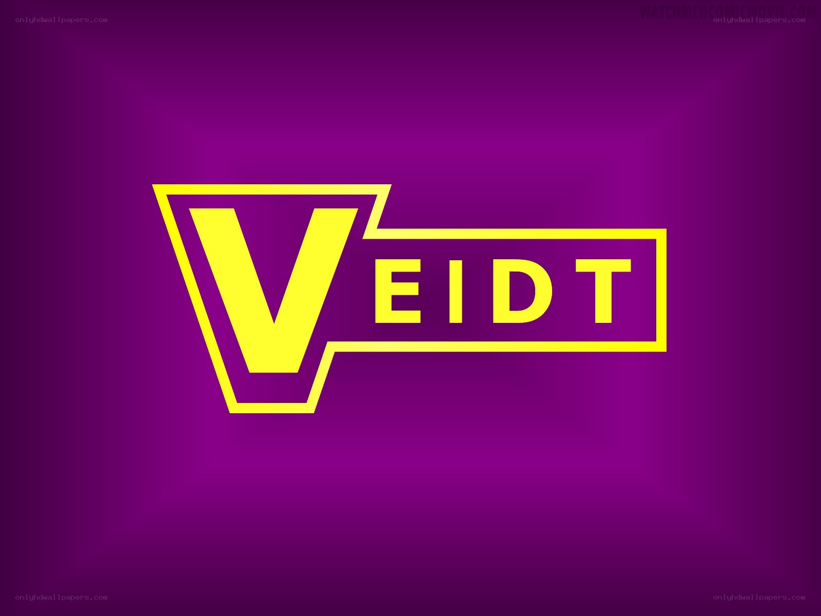 Veidt logo on purple