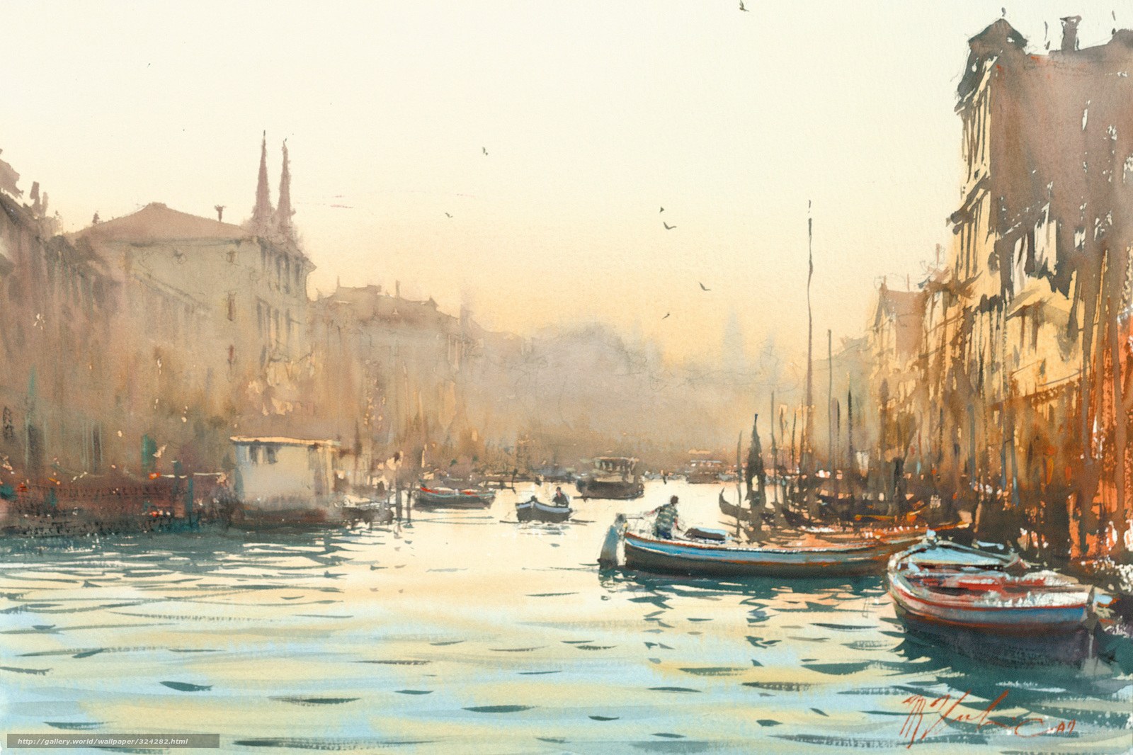 Venetian canal at dawn