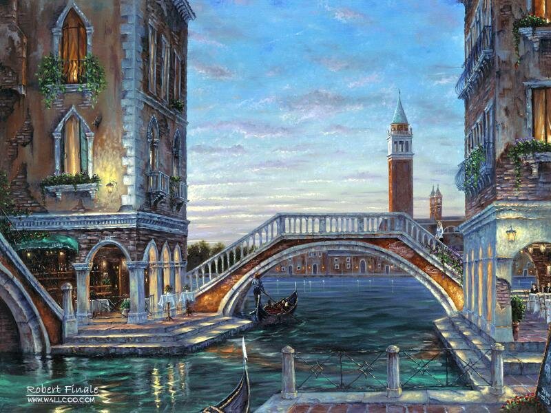 Venetian canal at dusk