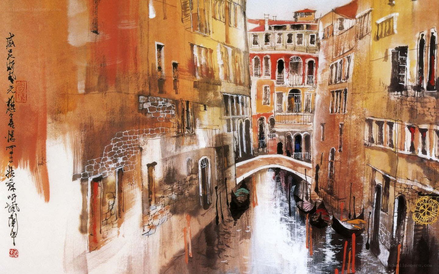 Venetian canal scene