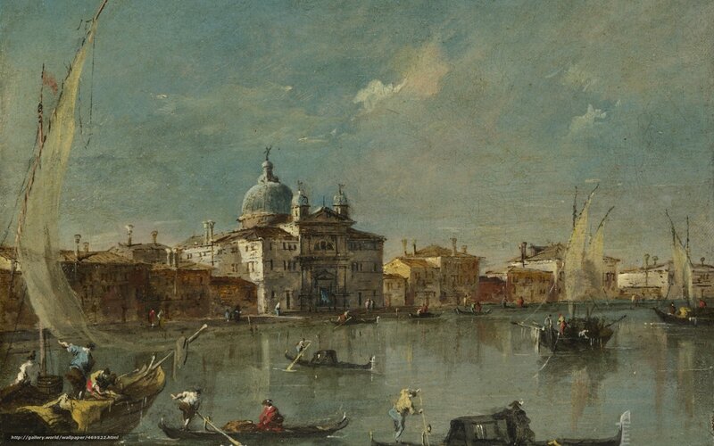 Venetian Canal Scene — Blue, Calm